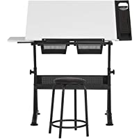 Studio Designs Fusion Craft estación- Metal- en Negro-Blanco- 122 x 61 x 90 cm
